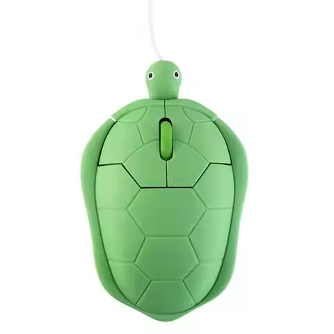 1200DPI Green Turtle Wired Mouse 3.6inch Button 3.6 Feet Cable Turtle Wired Mouse Cute Green Turtle 
