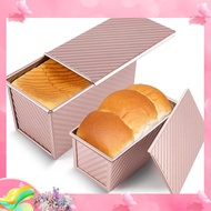 dgkPullman Loaf Pan with Lid Non-Stick Sandwich Bread Loaf Pan 1 Lb/0.5 Lb Capacity 2Pack