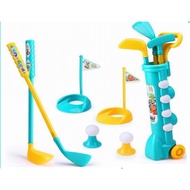 Golf Cart With Wheels 3 Colorful Golf Sticks 3 Balls Kids Golf Club Toy Play Set Outdoorplay Mainan 