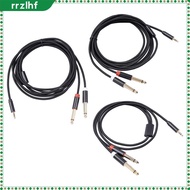 [rrzlhf] Breakout Cable 3.5mm 1/8 TRS to Dual 6.35mm 1/4 TS Premium Y Splitter Cable for CD Player M