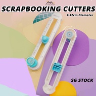 {SG} 2-32cm Circle Cutter Circle Paper Cutter Ring Cutter Paper Trimmer Cutter Manual Round Knife 36