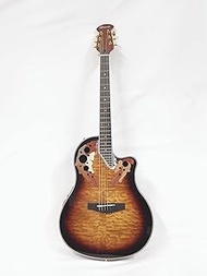Caraya SP-723CEQ/BS ‘Oakleaf’ Burled Honey Round-Back Guitar w/EQ +Bag +Strings
