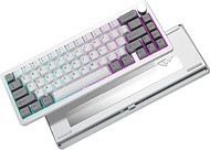 YUNZII AL68 Wireless Mechanical Keyboard,Full Aluminum CNC,60% Layout with Knob, QMK/VIA Software,Ga