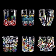 Italy Imported Craft Color Hand Painted Liquor Cup Whiskey Glass Crystal Glass