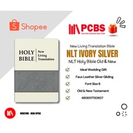 PCBS NLT White Ivory Bible Ideal Wedding Gift: Faux Leather - NLT Holy Bible White with Box
