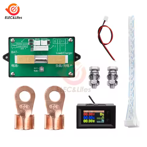 9 in 1 DC 7-200V Digital Power Energy Voltmeter Ammeter Voltage Wattmeter Kwh temperature Meter Elec