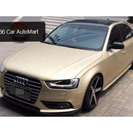 Matte Chrome Champagne Gold Car Wrap Vinyl Film Satin gold 1 Roll Sticker for full Car wrap 1.52x18m Fast ship Low Price