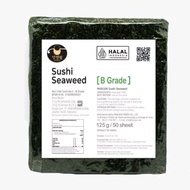 [SDW] pekanbaru/MANJUN YAKI SUSHI NORI GRADE B - HALAL SEAWEED | GIMBAB Nori - SUSHI Nori 50 Sheets