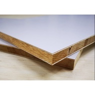 READY STOCK Cut To Sizes 2ft x 4ft 15mm Blockboard/Plywood White Laminated (One Side White)