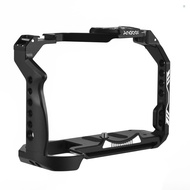 Andoer Camera Cage Aluminum Alloy Video Cage with Cold Shoe Mount Numerous 1/4 Inch Threads Replacem