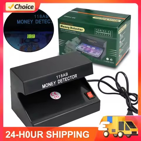 Desktop Counterfeit Bill Money Detector Uv Flashlight Handheld Currency Fake Money Detector Cash Ban