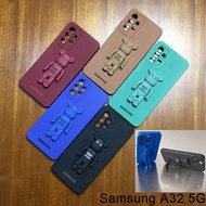 Stand Case Samsung A32 5G Casing Silica Gel Holder Softcase