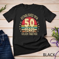 Golden 50Th Wedding Anniversary 1974 2024 Husband Wife T-Shirt Men