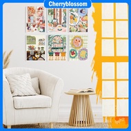 6 Pcs Paint by Numbers Kit for Beginners DIY Paint by Number Set with Canvas for Home Decor SHOPCYC8