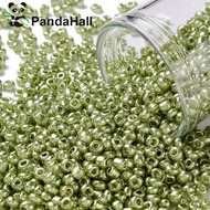 1pound 12/0 Glass Seed Beads Metallic Colours style Round Dark Khaki 12/0 2mm Hole: 1mm about 30000p