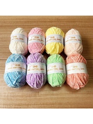 8pcs/400g High Quality Shiny Chenille Yarn Assortment, For Crochet, Knitting DIY Products (Bags, Hat