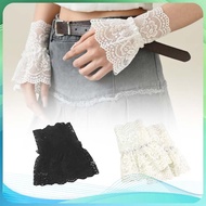 Hand Lace Fake Cuff Lace Sleeve Handsock Ruffle Hand socks Ruffle Decorative Hand Fake Sleeve 2pcs