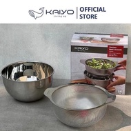 Kaiyo stainless steel bowl and basket set size 24cm