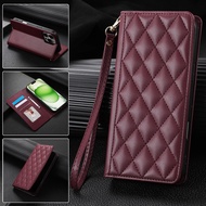 PU Grid Strong Magnetic Attraction Leather flip phone case for Samsung Galaxy Samsung Galaxy A57 A56
