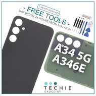 Back Cover For Samsung A34 5g A346E Battery Back Panel Glass Housing