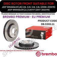 BREMBO GENUINE DISC BRAKE ROTOR (FRONT) FOR JEEP WRANGLER [JK] '06-16YR / WRANGLER [JL] 3.6VVT '17-2