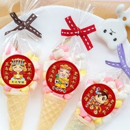 Q版神明祝壽 迷你甜筒棉花糖 神明生日 神明祭拜 結緣品 拜拜供品