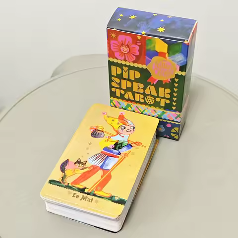 Pipspeak Tarot In French Language A Delightful 78-card Marseille-style Deck Embrace The Whimsical Wo
