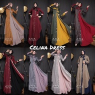 Celina Dress ORI by Trevana / Gamis Set Syar'i / Gamis Pesta / Dress