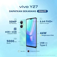 vivo Y27 4G [6GB Ram + 128GB Rom] | vivo Y27 5G [8GB Ram + 128GB Rom] 100% Original VIVO Malaysia set