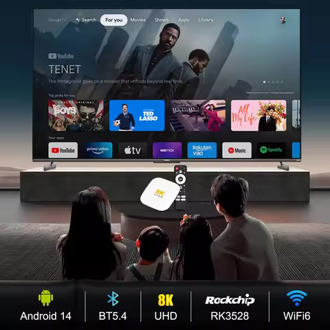 H96Max RK3528 M2 Plus TV Box 8K Android 14 Quad Core 2.4/5G WiFi 6 Smart TV USB2.0 Smart Home 4K HDR