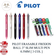 PILOT ERASABLE FRIXION BALL 3 SLIM MULTI PEN 0.5MM [ 3 COL ] 0.5mm erasable pen gel Pen