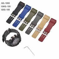 Resin Watchband For Casio Watch GG-1000/GWG-100/GSG-100 Replace Straps With Tool Camouflage Wrist Ba