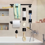 Set Bath Towel Bar Set Home Bathroom Storage Rack Bathroom Towel Bar Set