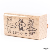 日本 POTTERING CAT 貓印章/ 大/ 呼拉圈