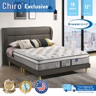 *CLEARANCE* Dreamland Chiro Exclusive Full Bed Set, Scandinavian-Style Divan/Bed Frame + Mattress (Queen &amp; King)