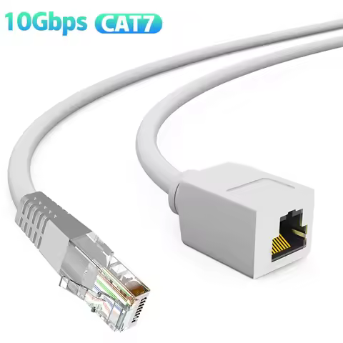 Extension Cat 7 Ethernet Cable Shielded Network SSTP Cat7 Extension Cable RJ45 Male to Female Ethern