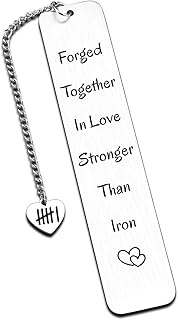 6th Anniversary Iron Gifts, 6 Year Anniversary Bookmark, Iron Anniversary Gifts for Him Her, 6th Ann