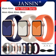 dây đồng hồ For Apple Watch 7 Band 45mm 41mm bands Belt Silicone Solo Loop Bracelet Watchband For Ap