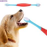 ASBOYSS Pet Double Head Toothbrush, 360° Soft Bristle Multi-angle Dog Toothbrush, Portable Plastic P