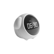 Zuno Kids Emoji Table Alarm Clock + Night Light - White