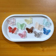 Jothen 10g Small Transparent 3D Butterfly Beads for Handicrafts in Many Colors JOTM05