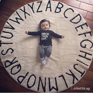 Cartoon Round Thick Fluffy Carpet For Living Room  Bedroom Carpet Modern Baby Rug Kids Carpet Furry 