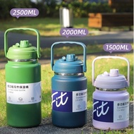 Premium 304 Stainless Steel Thermos Cup, 2500ML Large Capacity Cold Water Mug, Portable Tumbler With