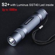 Convoy S2 Plus High Powerful Flashlight with Luminus SST40 Led Mini 18650 Torch 1800lm Lanterna Port