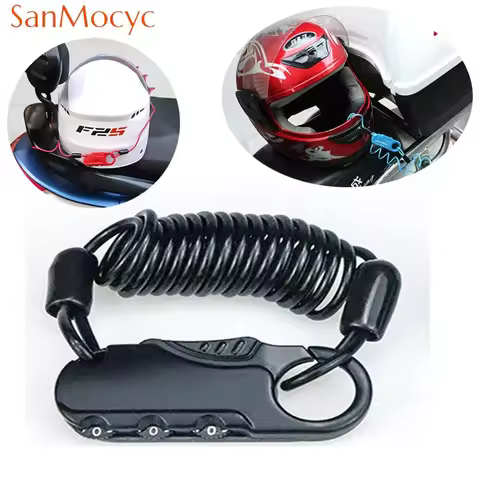 MTB Mountain Road Bike Anti Theft 3 Digital Security Cable Lock Helmet Cycling Password Lock Essenti