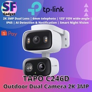 TP-Link TAPO C246D OutDoor Dual Lens IP Camera / CCTV 2K 3MP Dual Lens | 6mm telephoto | 125° FOV wi