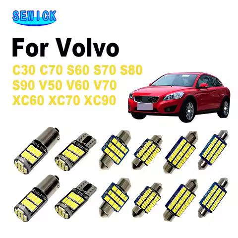 SEWICK 12V Canbus LED Bulbs Interior Map Light Kit For Volvo C30 C70 S60 S70 S80 S90 V50 V60 V70 XC6