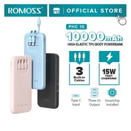 ROMOSS PHC10 10000mAh Power Bank Built in Lightning / Type-C / Micro USB 15W Fast Charging