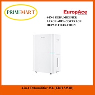 EuropAce 4-in-1 Dehumidifier 25L - EDH 5251B * 1 YEAR WARRANTY