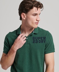 Superdry Superstate Polo Shirt - Heritage Pine Green Marl